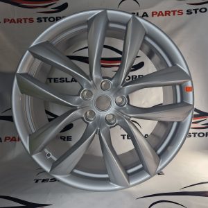 Tesla Model S 21″ Silver Rim OEM 1075749-01-D REAR