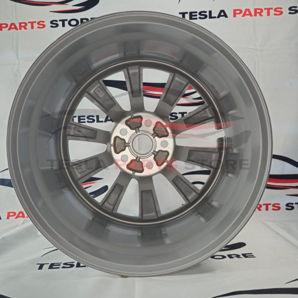 Tesla Model 3 19″ Silver Rim OEM 1044264-00-A - Image 2