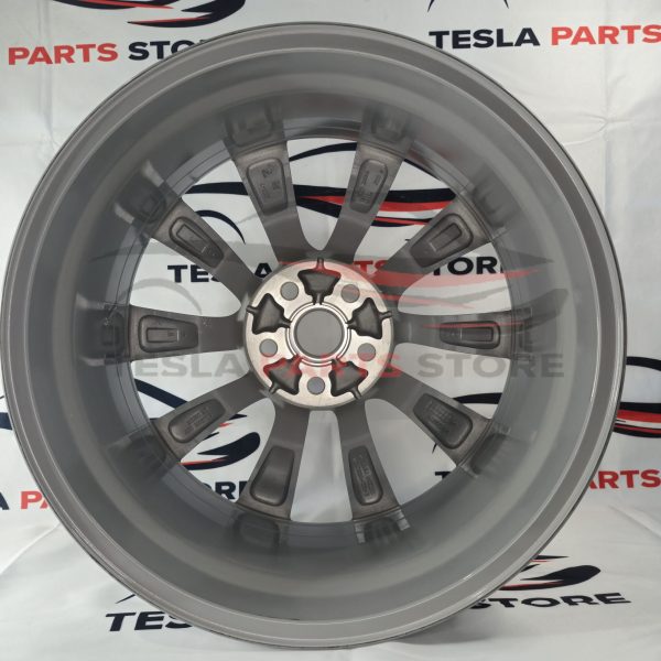 Tesla Model 3 19" Silver Rim OEM 1044224-00-B - Image 2