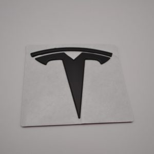Emblem Tesla Front/Rear Black Metal