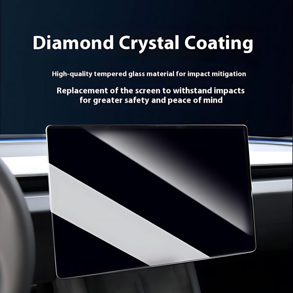 Quality Tempered Glass Dash Screen Protector for 2017-2025 Tesla Model 3 / Y - Image 3