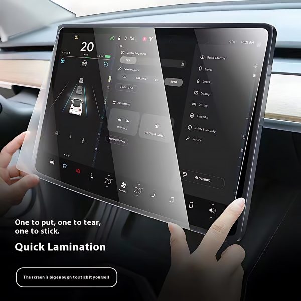 Quality Tempered Glass Dash Screen Protector for 2017-2025 Tesla Model 3 / Y - Image 2