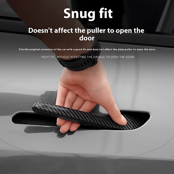4pc Tesla model 3/Y door handle covers carbon fiber accessory - Image 2