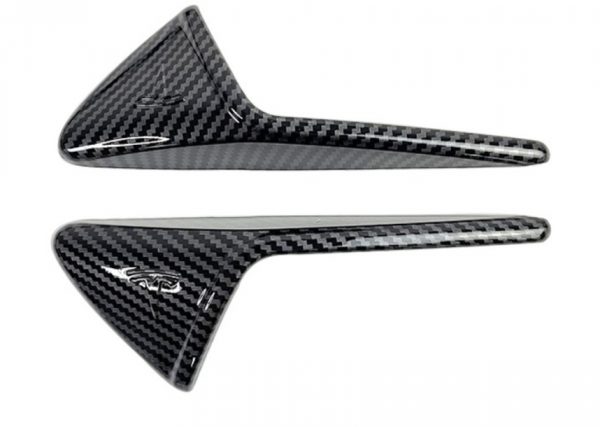 Tesla Model 3 Side Camera Caps Carbon Fibre Pattern Gloss - Image 2