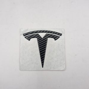 Emblem Tesla Front/Rear Carbon Fiber Pattern Metal