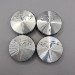 Wheel Hub Cap Set Of Four Brushed Aluminum