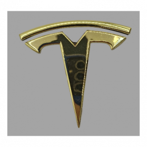 Emblem Tesla Front/Rear Gold Metal