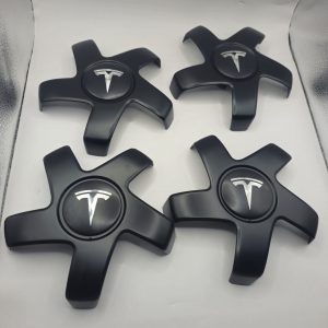 Wheel Hubcap Spider Black And Aluminium For Tesla Models S3XY