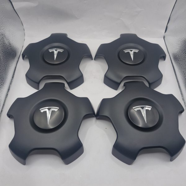 hub caps Tesla model 3 18" 1529680-A Black and Silver Full Set