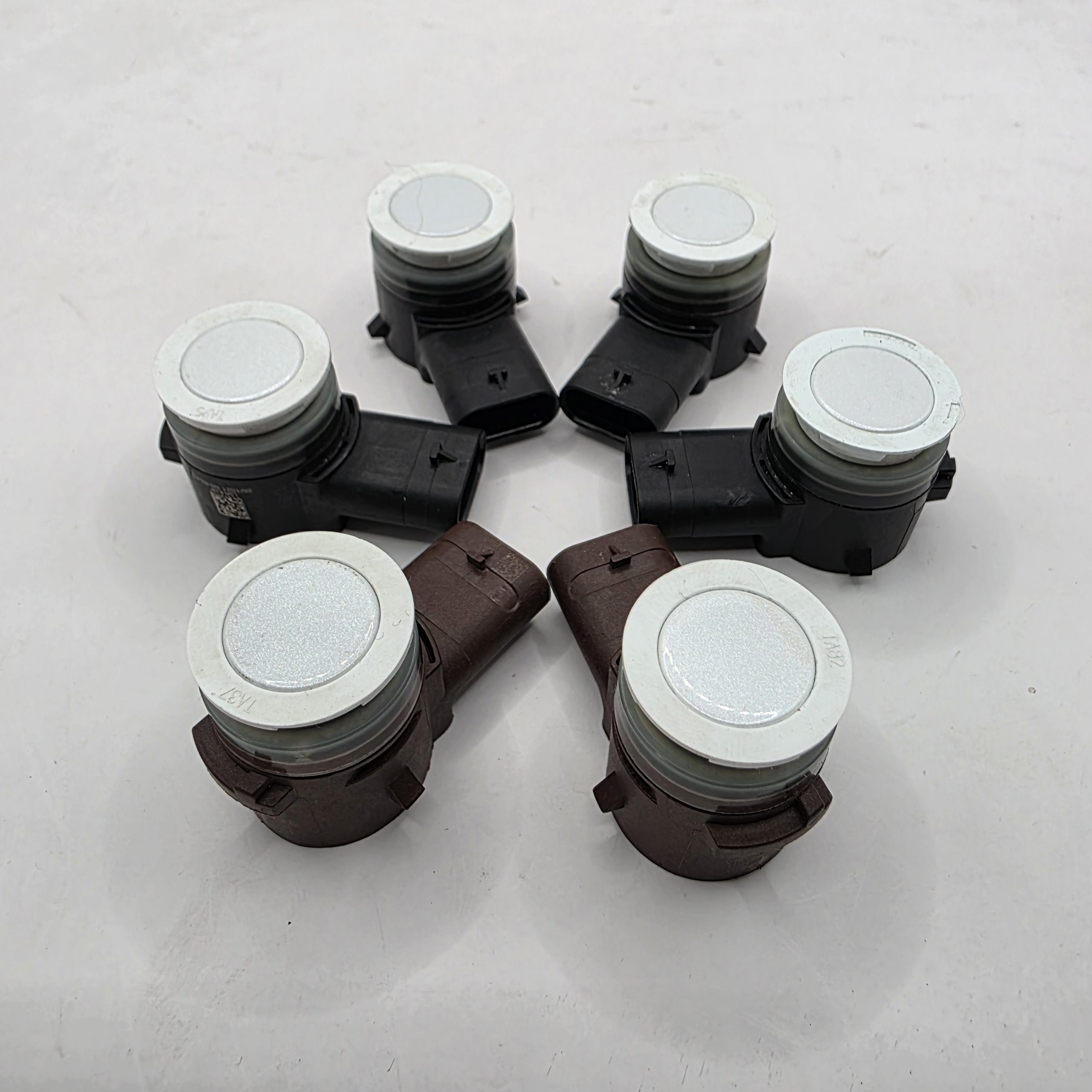 OEM Ultrasonic Radar Front Bumper Sensors Full Set Pearl White Tesla Model 3 2017-2023