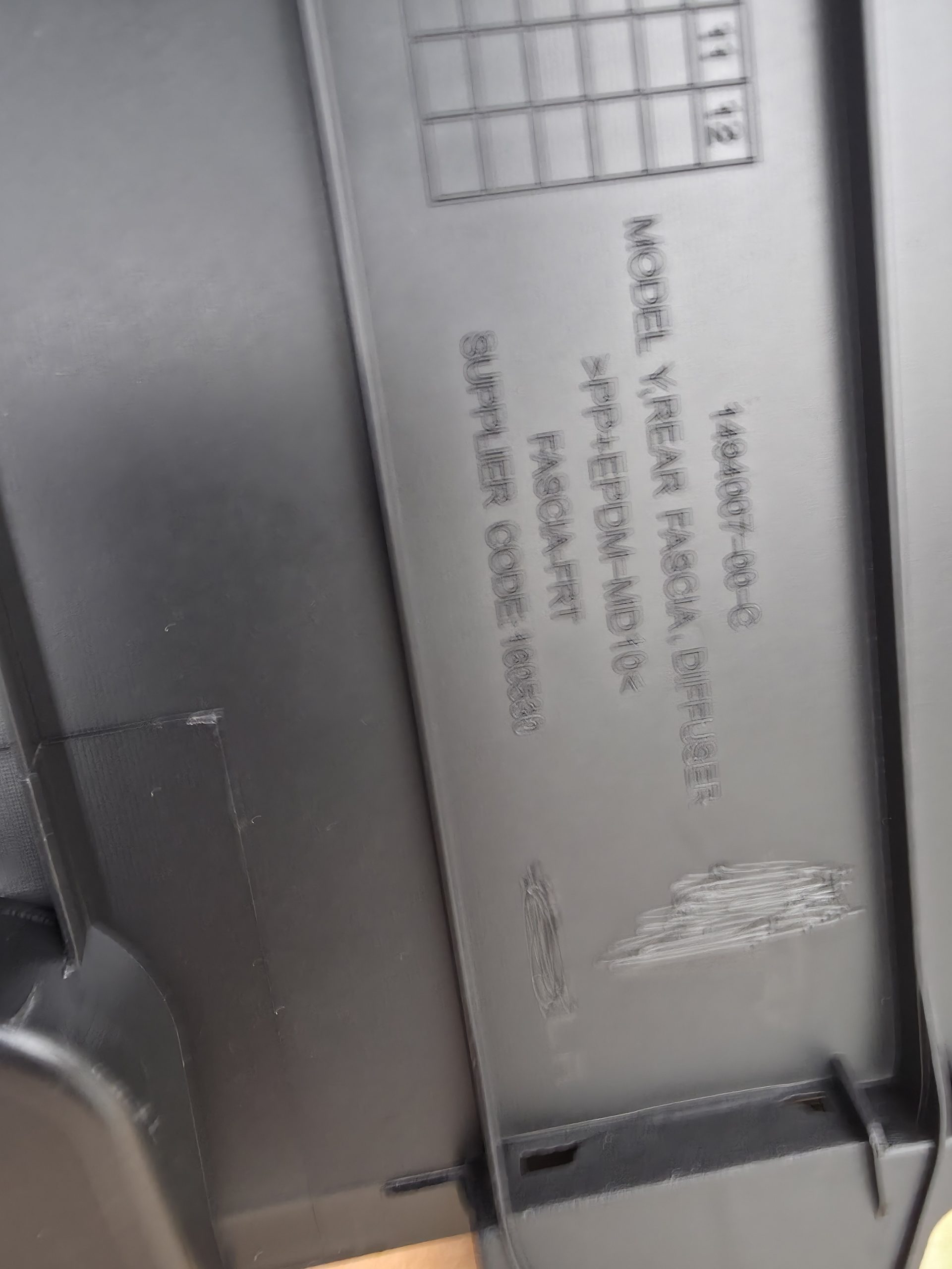 OEM Tesla Model Y 2021-2025 Rear Undertray Aero Cover Rear Diffuser 1494007-00-A - Image 3