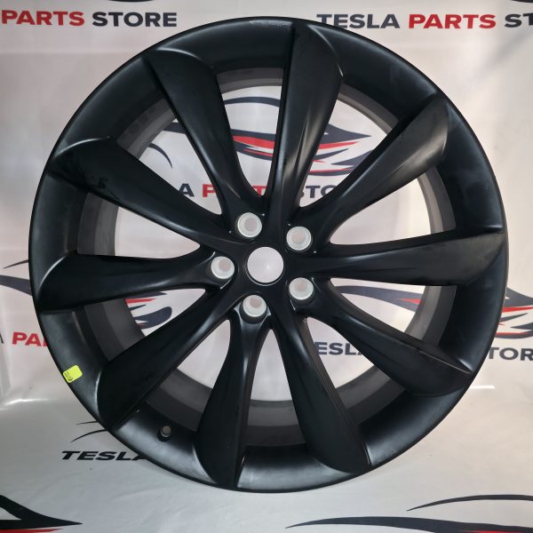 Tesla Model X 22" Black Rim OEM 1027246-00-F FRONT