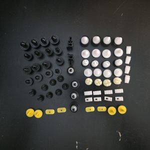 70pc Interior Door Clips Pushpins Plastic Screws Black White And Yellow