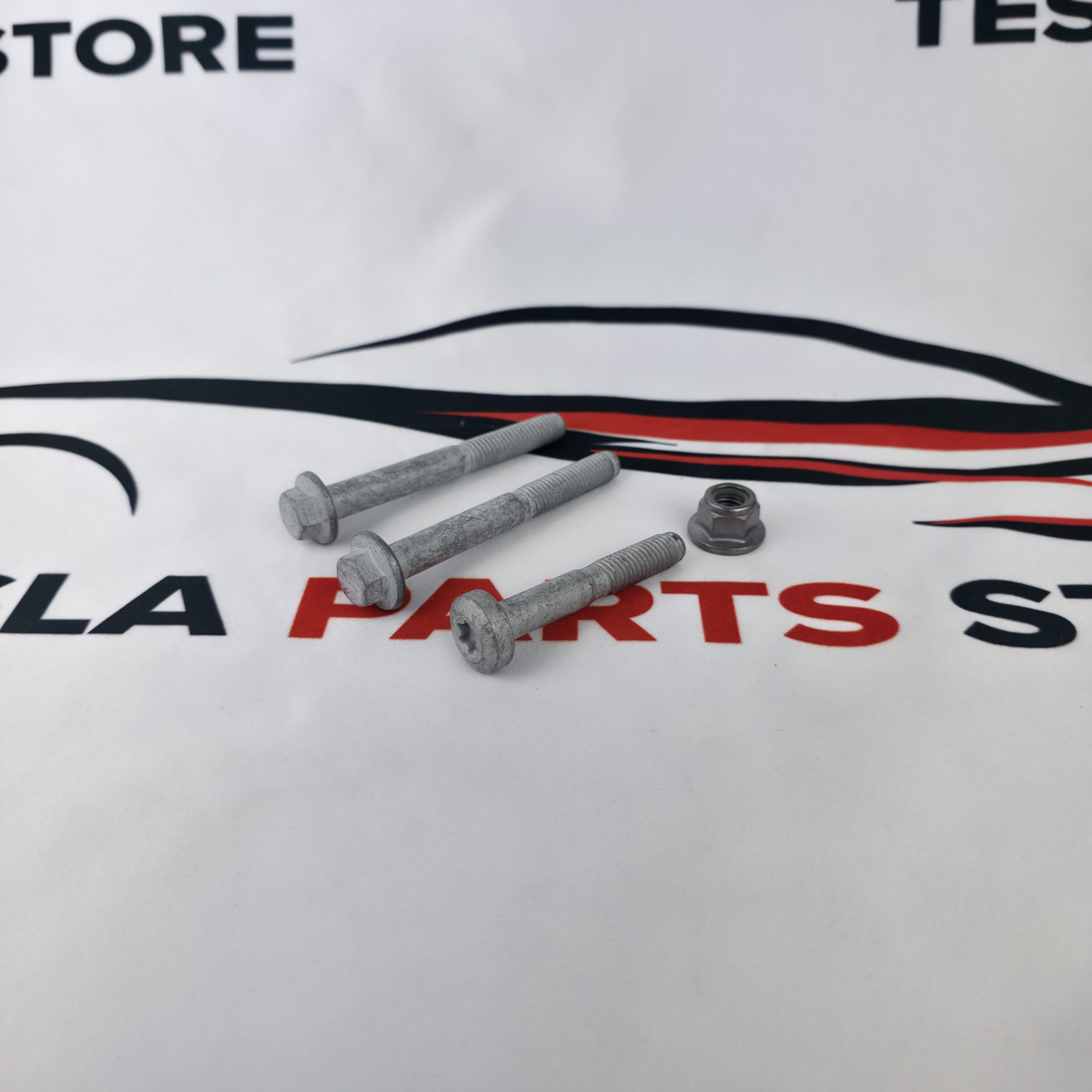 OEM Bolt Set for Tesla Model 3 / Model Y Upper Suspension Arm Wishbone – 4PC – 1130701-00-A 1064834-00-B