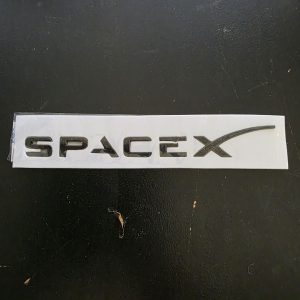 Tesla SpaceX Badge Black Sticker Decal