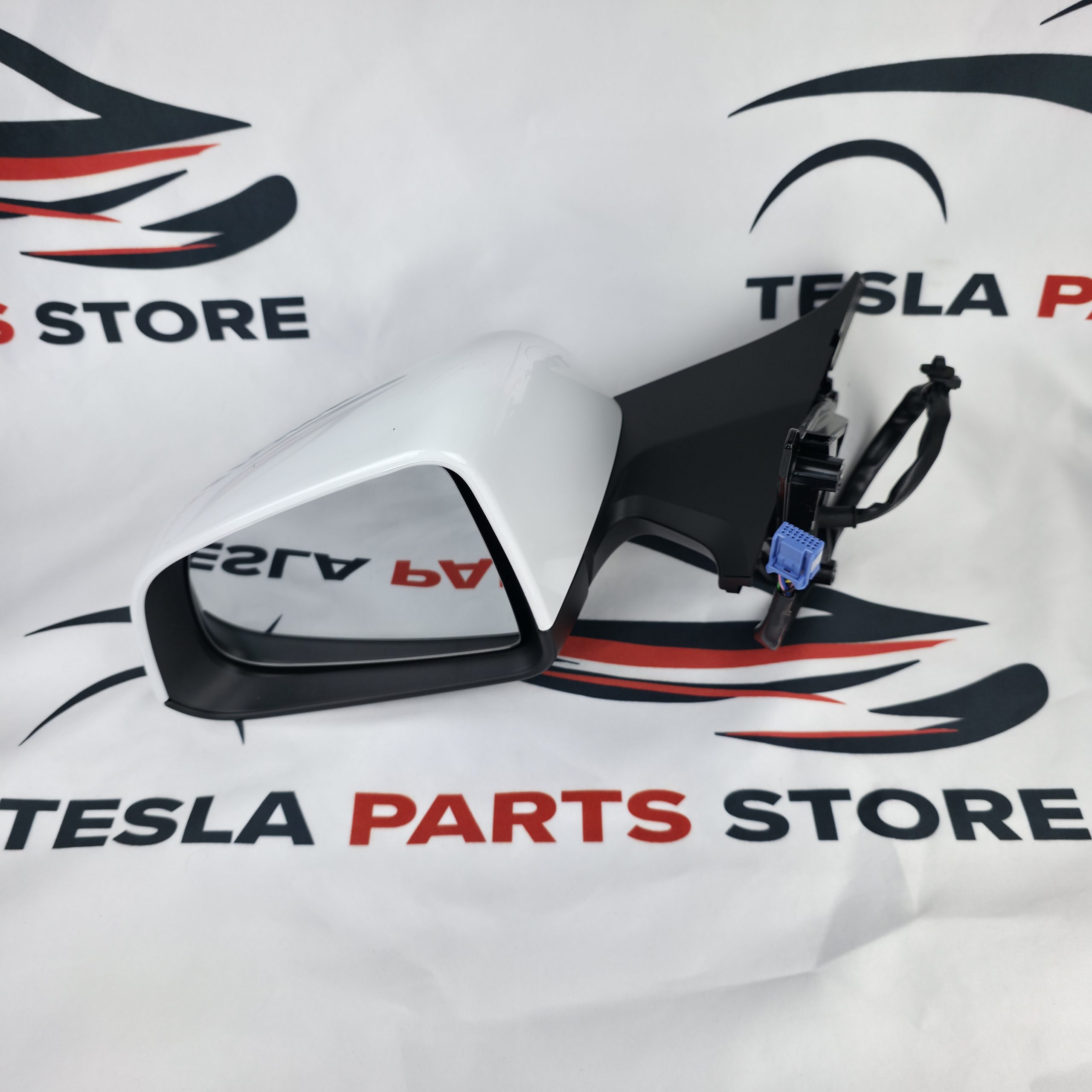 Tesla Model 3 Wing Mirror Assembly Premium LHS Pearl White 1592033-00-C EVOSAMP