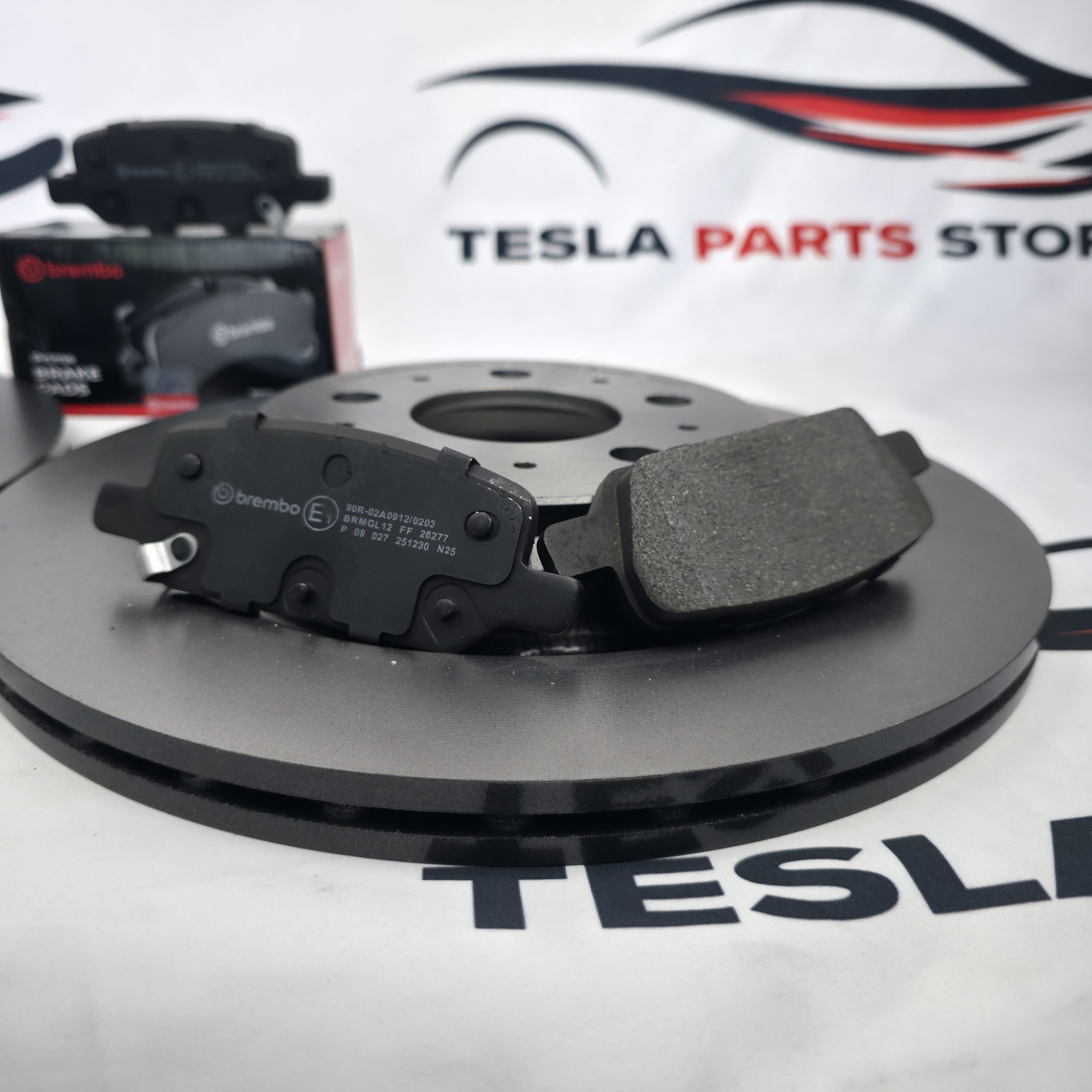 Tesla Model 3 Standard Rear Brake Pads And Discs BREMBO Prime Full Set - Image 3