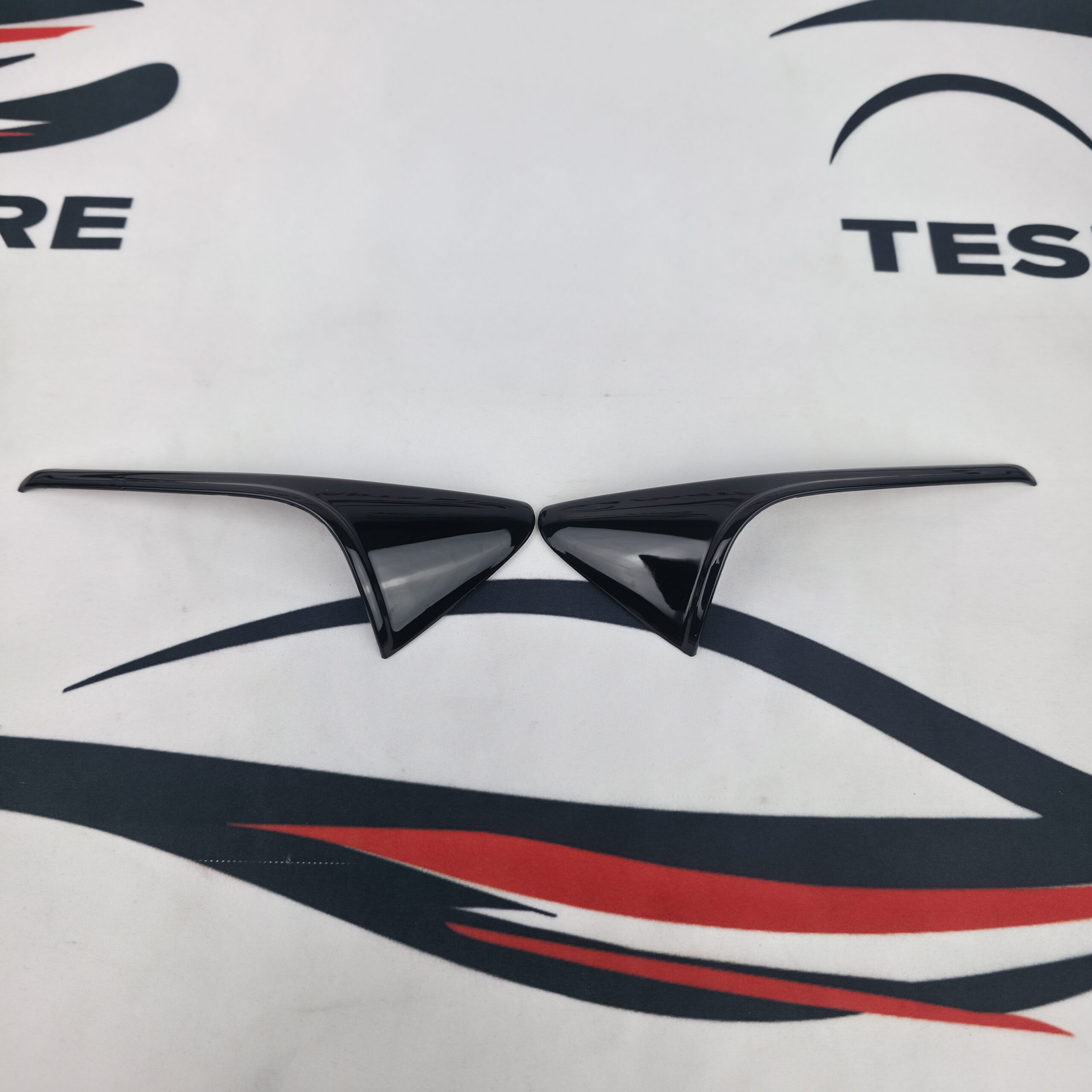 Tesla Model 3 (2023+) / Y (2025+) Side Camera Caps Black Gloss